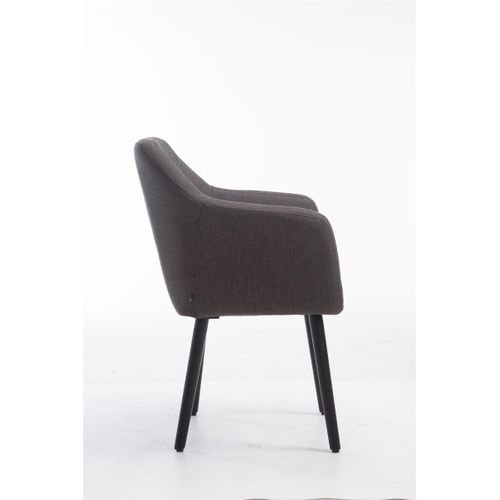 Chaise De Salle À Manger Utrecht En Tissu Avec Pieds En Bois Gris Foncé/noir