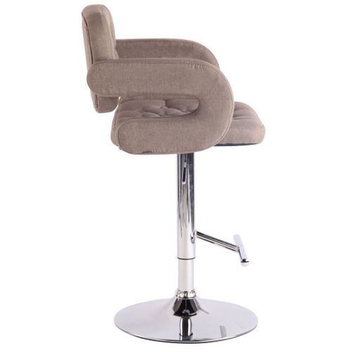 Lot De 2 Tabourets De Bar Dublin En Tissu Taupe