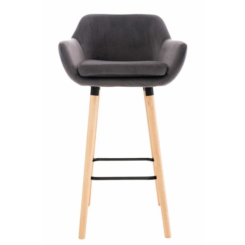 Lot De 2 Tabourets De Bar Grant En Velours Gris