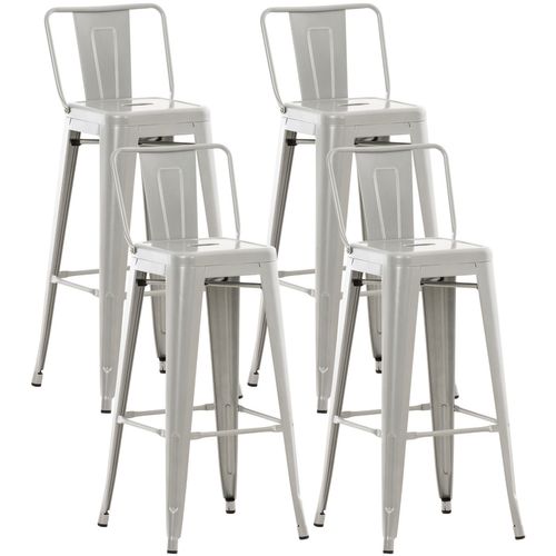 Lot De 4 Tabourets De Bar Mason Argent
