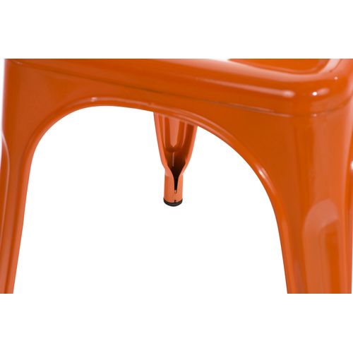 Lot De 4 Chaises Métalliques Empilables Benedikt Orange