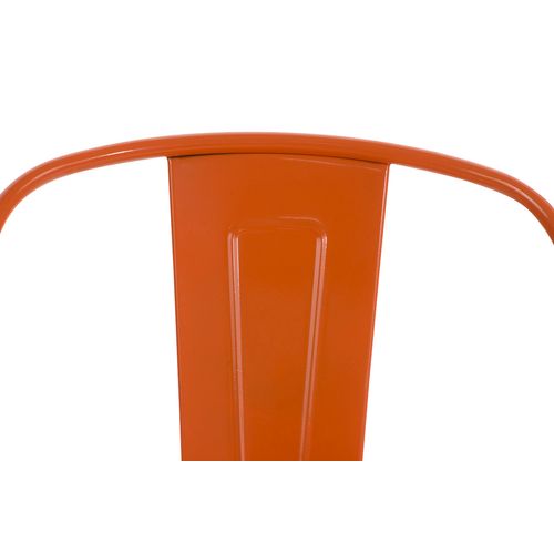 Lot De 4 Chaises Métalliques Empilables Benedikt Orange