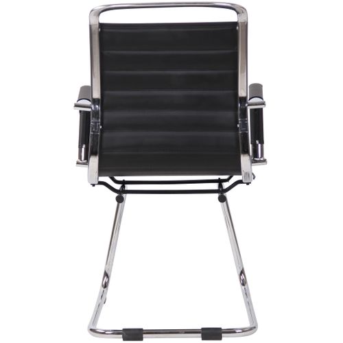 Chaise De Visiteur Balve Avec Piètement Luge Noir /similicuir