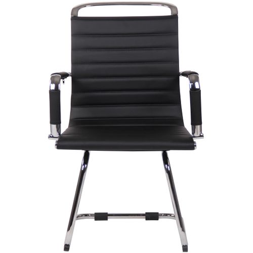 Chaise De Visiteur Balve Avec Piètement Luge Noir /similicuir