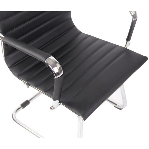 Chaise De Visiteur Balve Avec Piètement Luge Noir /similicuir