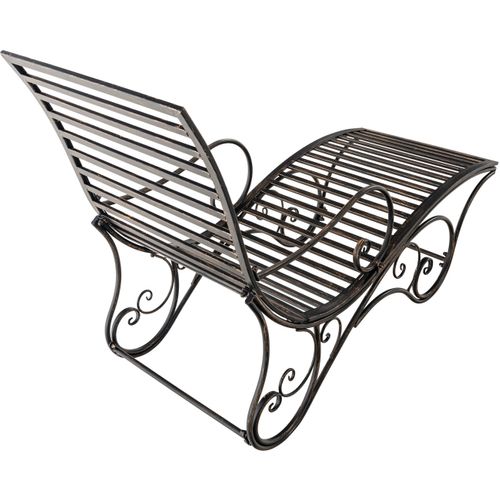 Chaise Longue Pour Jardin Amiens En Fer Forgé Bronze
