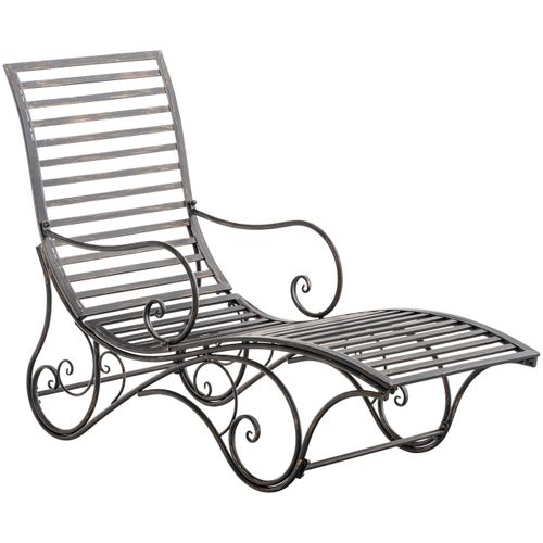 Chaise Longue Pour Jardin Amiens En Fer Forgé Bronze