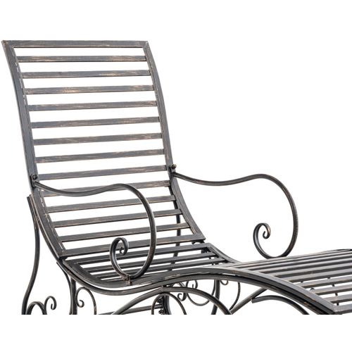 Chaise Longue Pour Jardin Amiens En Fer Forgé Bronze