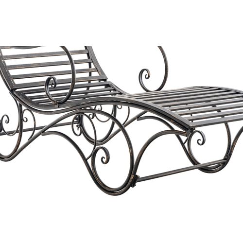 Chaise Longue Pour Jardin Amiens En Fer Forgé Bronze