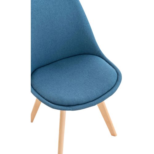 Chaise De Salle À Manger / Cuisine Linares Bleu/tissu