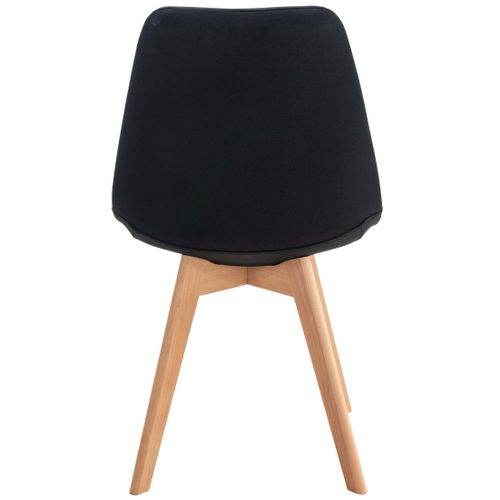 Chaise De Salle À Manger / Cuisine Linares Noir /tissu