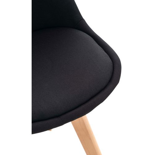 Chaise De Salle À Manger / Cuisine Linares Noir /tissu