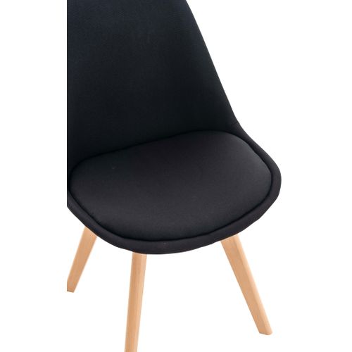 Chaise De Salle À Manger / Cuisine Linares Noir /tissu