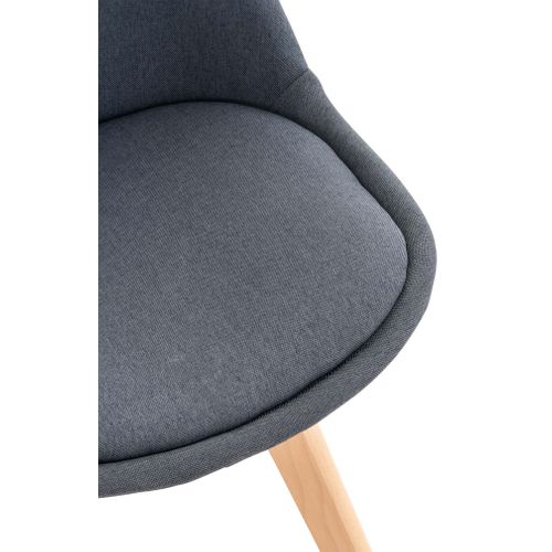 Chaise De Salle À Manger / Cuisine Linares Gris Foncé/tissu