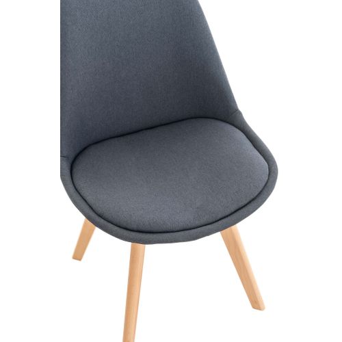 Chaise De Salle À Manger / Cuisine Linares Gris Foncé/tissu