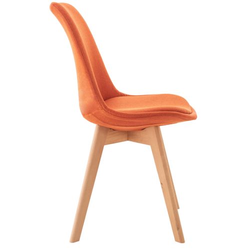 Chaise De Salle À Manger / Cuisine Linares Orange/tissu