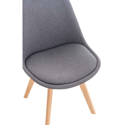 Chaise De Salle À Manger / Cuisine Linares Gris/tissu