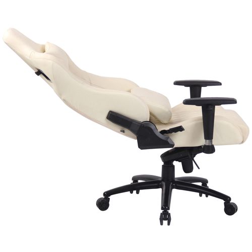 Fauteuil De Bureau Gamer Keren En Véritable Cuir Crème