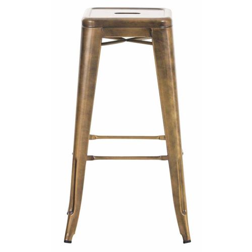 Lot De 2 Tabourets De Bar Joshua V2 En Métal Or