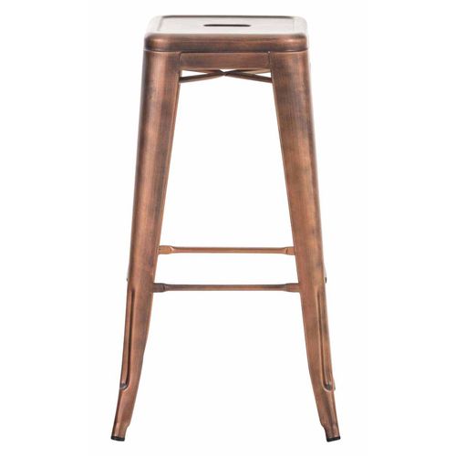 Lot De 2 Tabourets De Bar Joshua V2 En Métal Cuivre