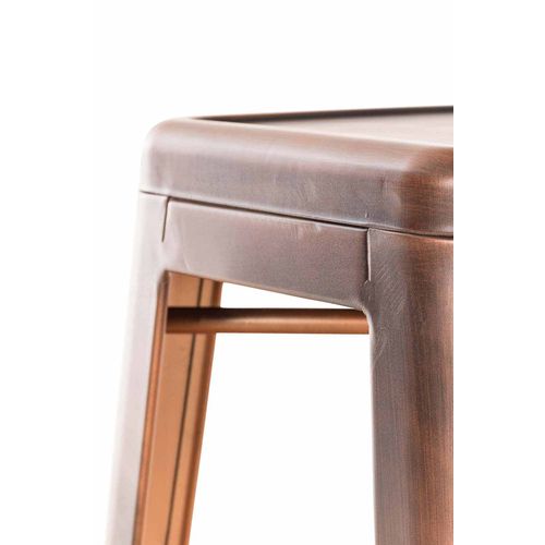 Lot De 2 Tabourets De Bar Joshua V2 En Métal Cuivre