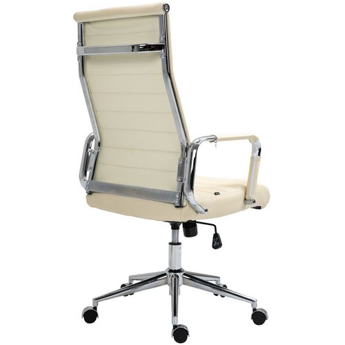 Fauteuil De Bureau Kolumbus En Véritable Cuir Crème