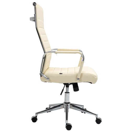 Fauteuil De Bureau Kolumbus En Véritable Cuir Crème