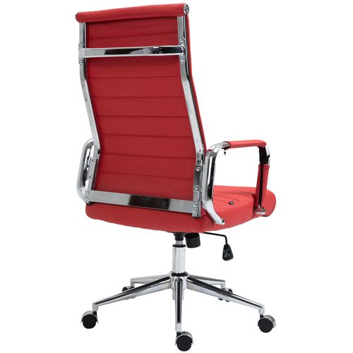 Fauteuil De Bureau Kolumbus En Véritable Cuir Rouge