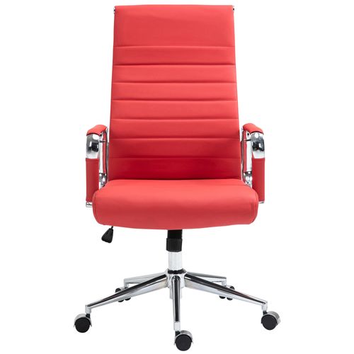 Fauteuil De Bureau Kolumbus En Véritable Cuir Rouge