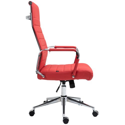 Fauteuil De Bureau Kolumbus En Véritable Cuir Rouge