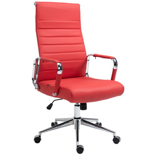Fauteuil De Bureau Kolumbus En Véritable Cuir Rouge