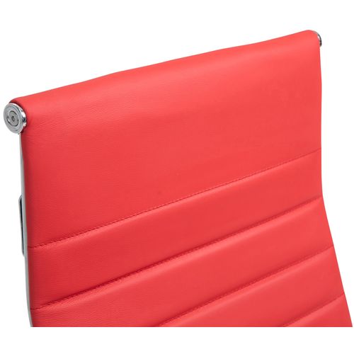 Fauteuil De Bureau Kolumbus En Véritable Cuir Rouge