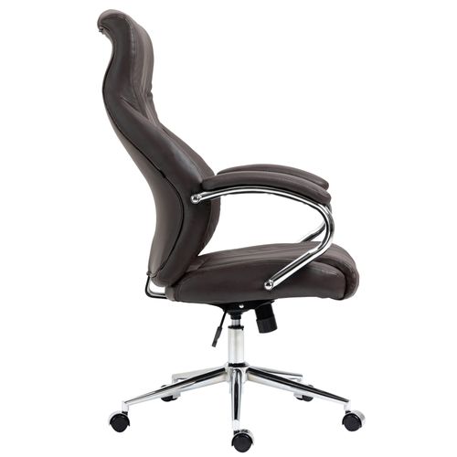 Fauteuil De Bureau Wigan En Vèritable Cuir Ajustable Et Pivotant Marron
