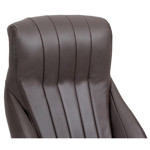 Fauteuil De Bureau Wigan En Vèritable Cuir Ajustable Et Pivotant Marron