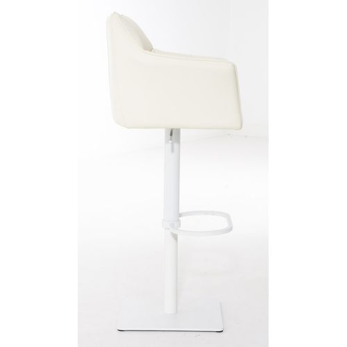 Lot De 2 Tabourets De Bar Damaso Similicuir Crème/blanc