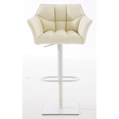 Lot De 2 Tabourets De Bar Damaso Similicuir Crème/blanc