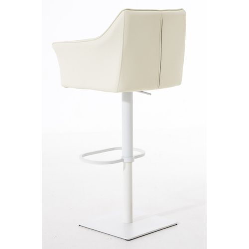 Lot De 2 Tabourets De Bar Damaso Similicuir Crème/blanc