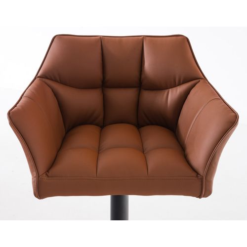 Lot De 2 Tabourets De Bar Damaso Similicuir Marron Clair/noir