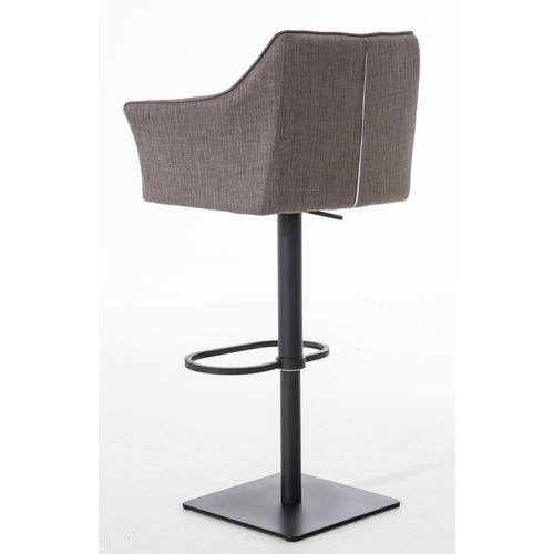 Lot De 2 Tabourets De Bar Damaso En Tissu Gris/noir