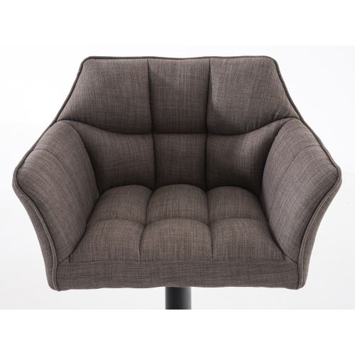 Lot De 2 Tabourets De Bar Damaso En Tissu Gris/noir