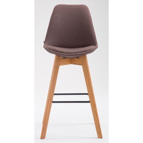 Lot De 2 Tabourets De Bar Metz En Tissu Marron/nature