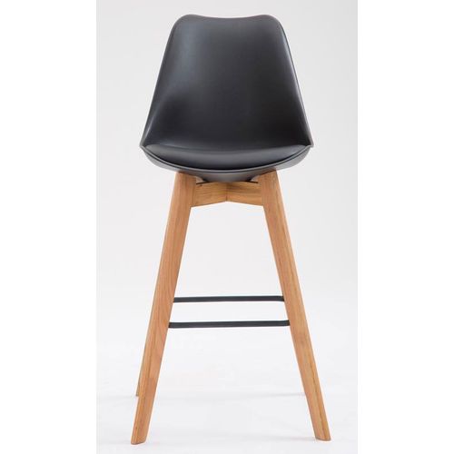 Lot De 2 Tabourets De Bar Metz Avec Assise En Plastique Noir /nature