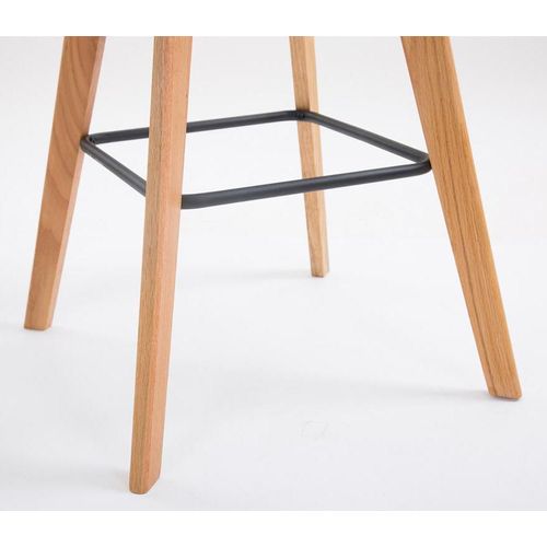 Lot De 2 Tabourets De Bar Metz Avec Assise En Plastique Noir /nature