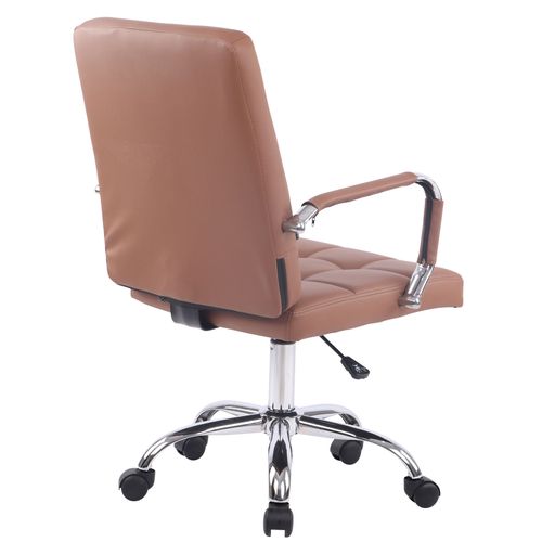 Chaise De Bureau Deli Pro Similicuir Marron Clair