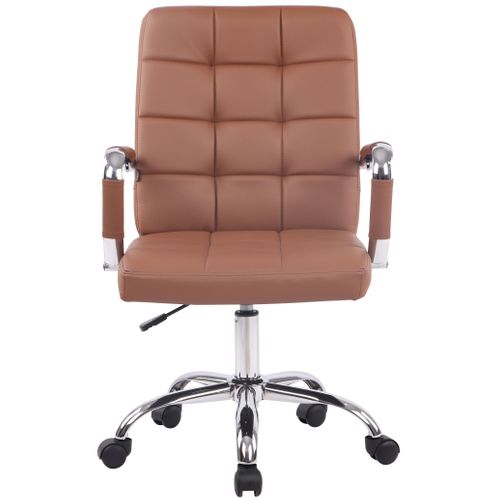 Chaise De Bureau Deli Pro Similicuir Marron Clair