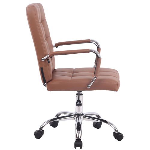 Chaise De Bureau Deli Pro Similicuir Marron Clair