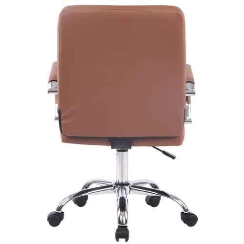 Chaise De Bureau Deli Pro Similicuir Marron Clair