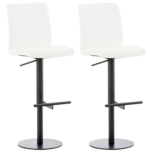 Lot De 2 Tabourets De Bar Cadiz En Similicuir Blanc /noir
