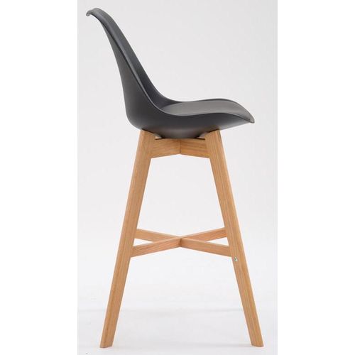 Lot De 2 Tabourets De Bar Cannes Avec Coque En Plastique Noir /nature