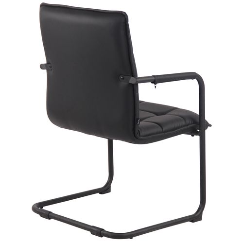 Chaise Cantilever Gandia En Similicuir Noir /noir